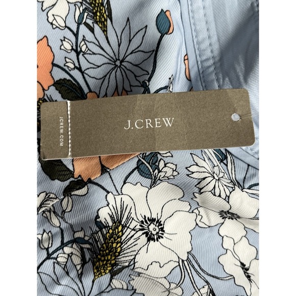 NWT! J. Crew High-Rise Crop Pants in Garden Floral Light Blue 6‎ Lined Pockets - Picture 6 of 12